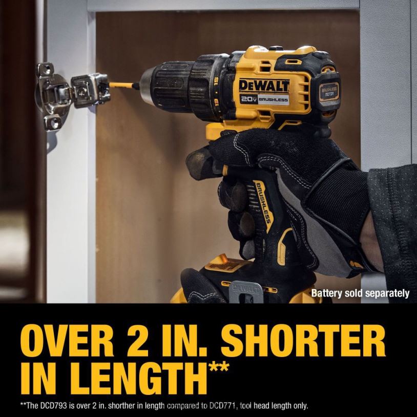 20V MAX Brushless Cordless 1/2in Drill/Driver (Bare Tool) DEWALT 08Z0J67 Tools