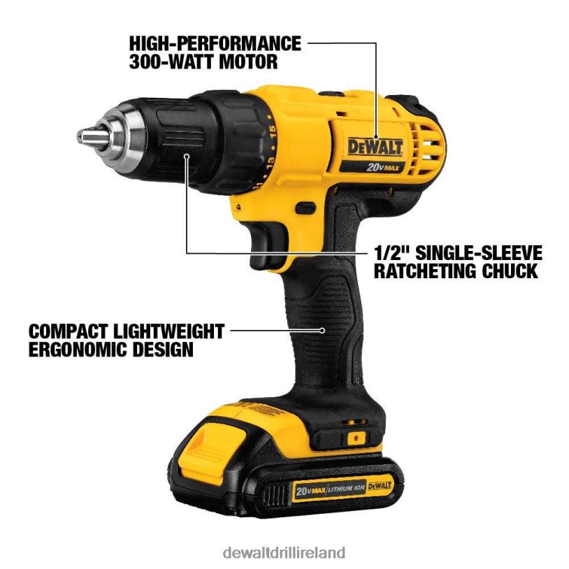 20 V MAX Li-ion Compact Drill/Driver Kit DEWALT 08Z0J39 Tools