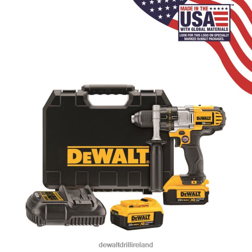 20 V MAX Lithium Ion Premium 3-Speed Drill/Driver Kit (4.0 Ah) DEWALT 08Z0J193 Tools