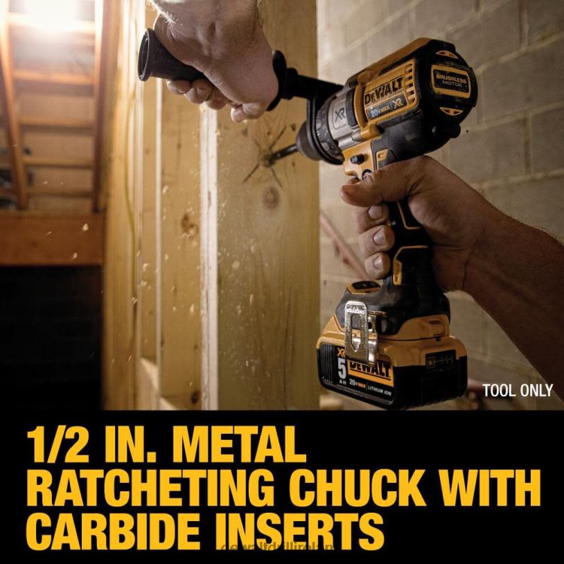 DCD991B - 20V MAX XR LITHIUM ION BRUSHLESS 3-SPEED DRILL/DRIVER (Bare Tool) DEWALT 08Z0J28 Tools