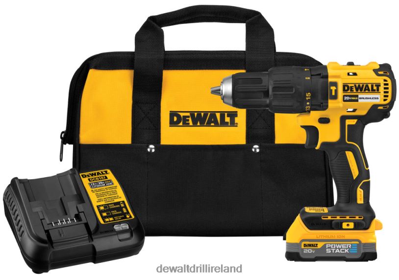 20V Compact Hammer Drill Kit with POWERSTACK Battery DEWALT 08Z0J141 Tools