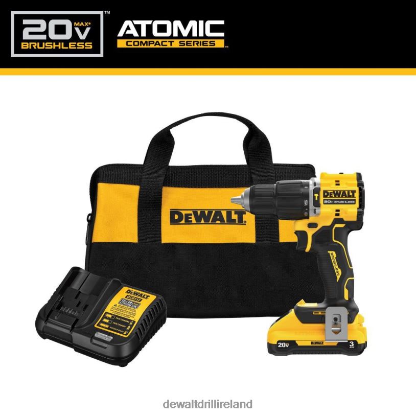 20V MAX 1/2in Hammer Drill ATOMIC COMPACT SERIES Cordless Kit DEWALT 08Z0J51 Tools