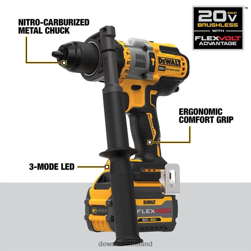 20V MAX 1/2in Hammer Drill/Driver with FLEXV ADVANTAGE Kit DEWALT 08Z0J179 Tools
