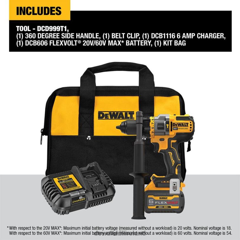 20V MAX 1/2in Hammer Drill/Driver with FLEXV ADVANTAGE Kit DEWALT 08Z0J179 Tools