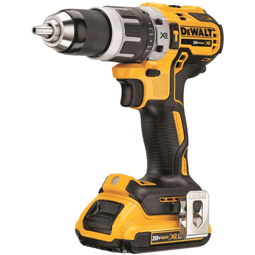 20 V MAX XR Lithium Ion Brushless Compact Hammerdrill Kit DEWALT 08Z0J190 Tools