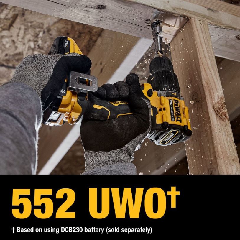 ATOMIC COMPACT SERIES 20V MAX Brushless Cordless 1/2in Hammer Drill (Bare Tool) DEWALT 08Z0J92 Tools