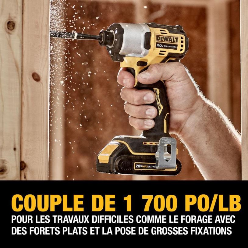 20V MAX 1/4in Impact Driver Kit Brushless Cordless DEWALT 08Z0J85 Tools