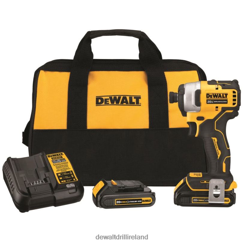20V MAX Brushless Atomic Compact 1/4in Impact Driver Kit (2 Batteries) DEWALT 08Z0J32 Tools