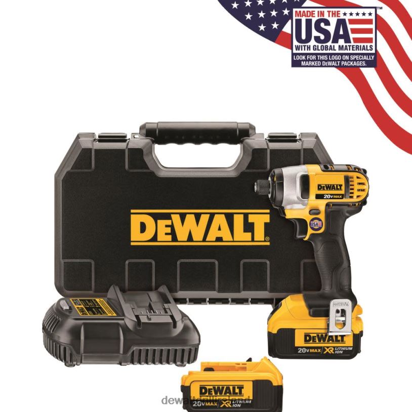 20V MAX Lithium Ion Impact Driver Kit DEWALT 08Z0J120 Tools