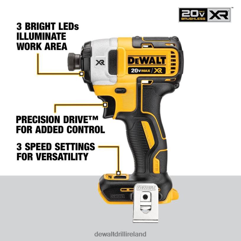 20V MAX XR Brushless 1/4-in 3-Speed Impact Driver (Bare Tool) DEWALT 08Z0J47 Tools