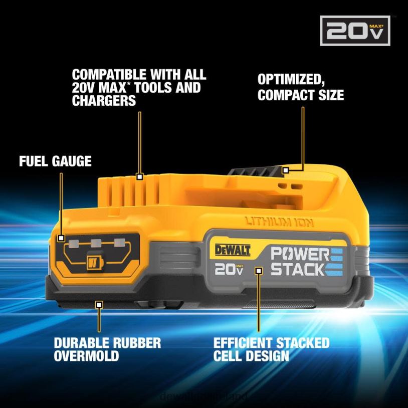 20V Max Impact Driver Kit with POWERSTACK Battery DEWALT 08Z0J124 Tools