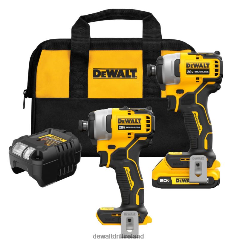ATOMIC 20V MAX Compact 1/4" Impact Driver 2ct Kit Bundle DEWALT 08Z0J172 Tools