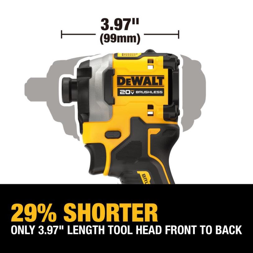 ATOMIC 20V MAX Impact Driver Kit 1/4in 3 Speed Brushless Cordless DEWALT 08Z0J14 Tools