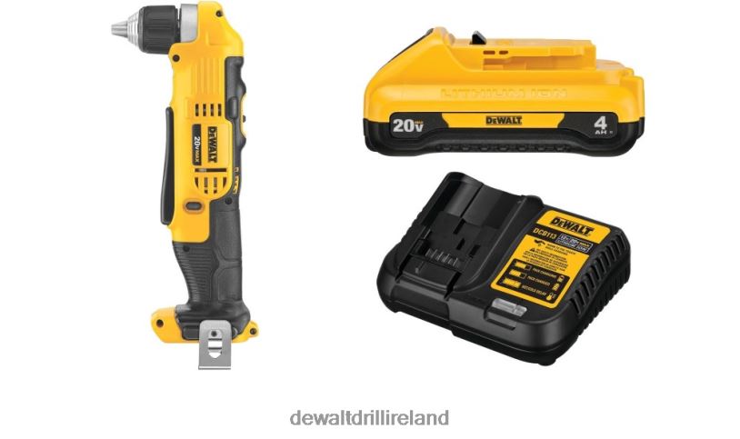 20V MAX 3/8in Right Angle Drill/Driver with Starter Kit Bundle DEWALT 08Z0J163 Tools