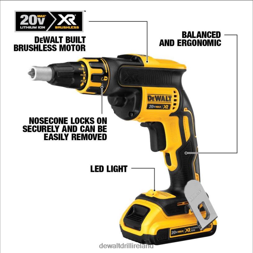 20V MAX XR Li-ion Brushless Drywall Screwgun Kit DEWALT 08Z0J119 Tools